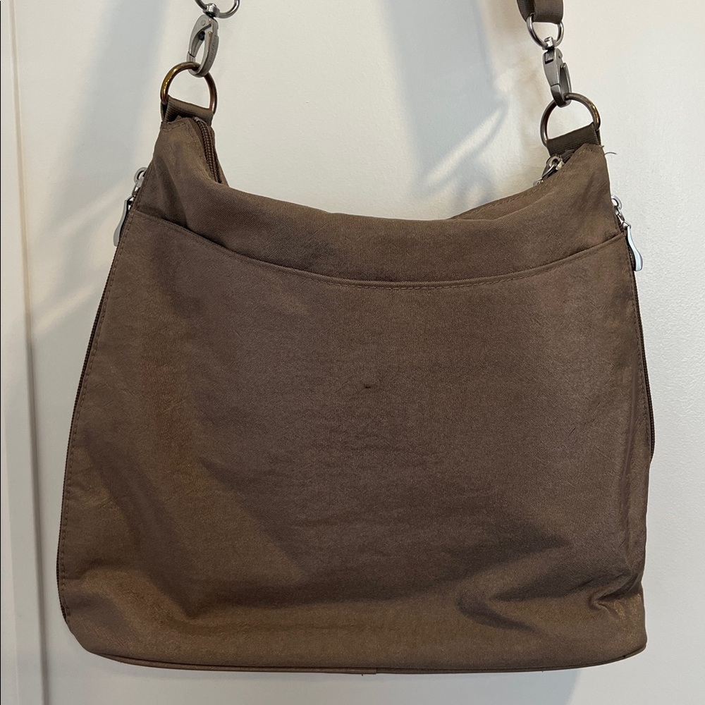 Baggallini Shimmering Taupe Crossbody Bag - Picture 9 of 11